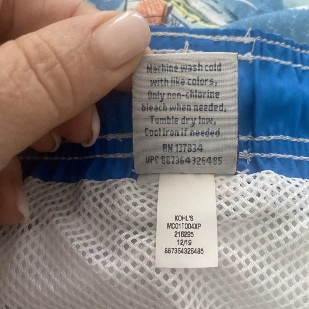 NWT CROFT & BARROW Nautical Print Swim‎ Trunks Board Shorts Mens 3XB - Picture 6 of 6